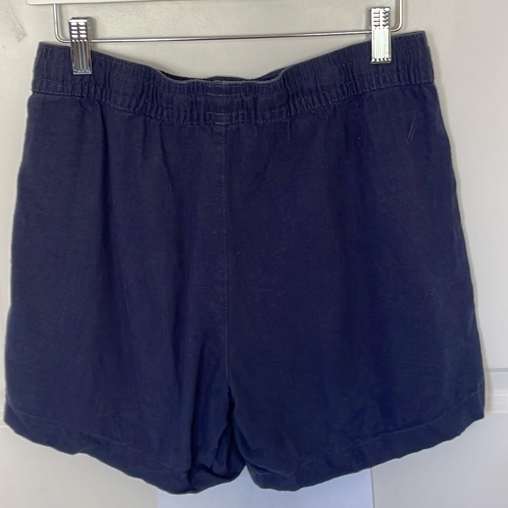 Nautica Navy Linen Blend Pull On Shorts Small - Picture 4 of 6